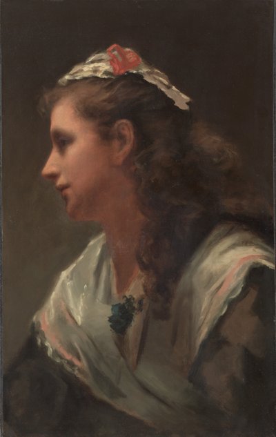 Sein erstes Modell - Miss Russell von attributed to William Morris Hunt