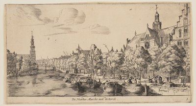 Der Noorder Markt mit der Kirche, aus Ansichten von Amsterdam von called Zeeman Reinier Nooms
