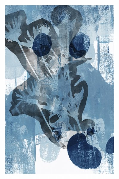 Abstrakte Indigo-Botanicals von cartissi