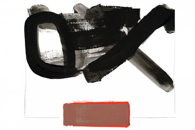 Schwarze Striche Roter Block von cartissi