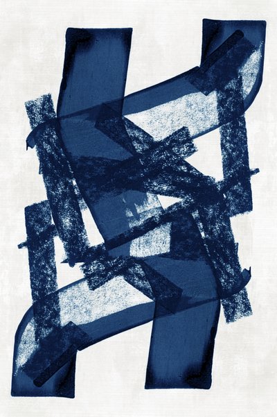 Tiefblaue abstrakte Formen von cartissi