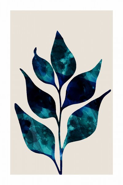 Tiefblaue Botanicals von cartissi