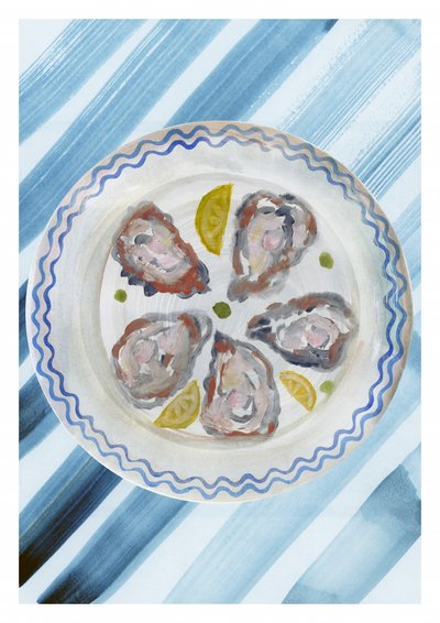 Frische Austern und Zitrone von cartissi