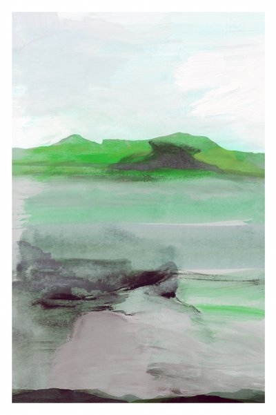 Grüne abstrakte Landschaft von cartissi