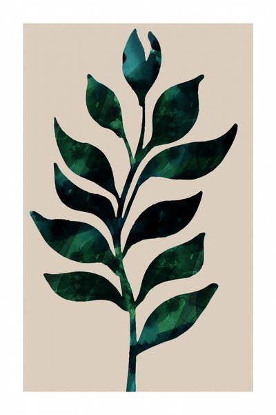 Grüner botanischer Stiel von cartissi
