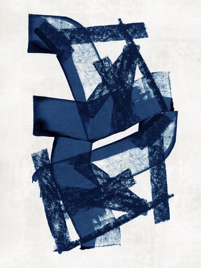 Moderne indigoblaue Pinselstriche von cartissi