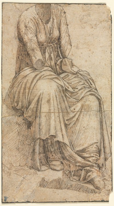 Kopie einer römischen Statue einer sitzenden Frau von circle of Domenico Ghirlandaio