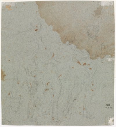 Skizze für Lot und seine Töchter (verso) von circle of Pietro da Cortona