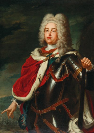 Friedrich August II., Kurfürst von Sachsen und zukünftiger König August III. von Polen als Kronprinz von Ádam Mányoki