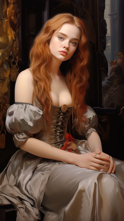 Eine weibliche Figur, digitale Kunstmeisterwerk, gerahmte Leinwanddrucke von F. Abderrahim