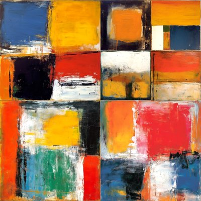 Bunte abstrakte Quadrate von F. Abderrahim