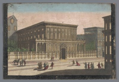 Ansicht des Palazzo Doria-Tursi in Genua von familie Remondini (attributed to)