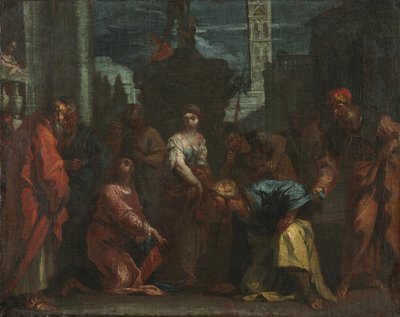 Christus und die Ehebrecherin von follower of Sebastiano Ricci