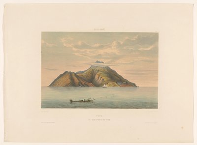 Saba. Auf 2 Meilen Entfernung im Westen. von jonkheer Jacob Eduard van Heemskerck