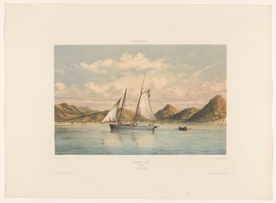 Sint-Maarten (St. Martin. Bucht und Stadt) von jonkheer Jacob Eduard van Heemskerck