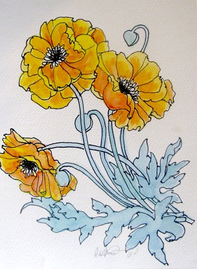 Mohnblumen, 2015 von linda arthurs