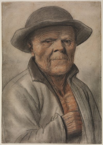 Porträt eines alten Mannes von manner of Nicolas Lagneau
