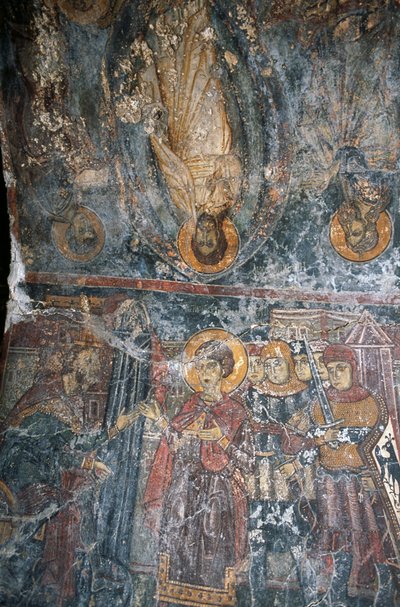 Szenen aus dem Leben Jesu, bemaltes Gewölbe von Pagomenos in der Kirche von Agios Georgios, Anidri, Kreta, Griechenland von Theodore Charles Ange Coquelin