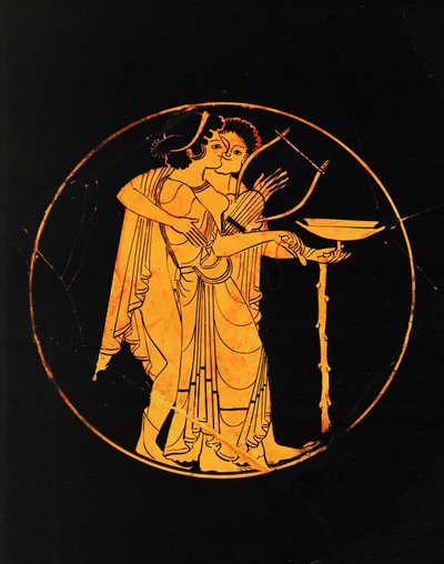 Liebende mit Becher und Kithara von painter Pedieus