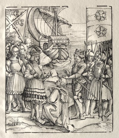 Maximilian schließt Frieden mit Heinrich VII. von possibly by Peter Flötner