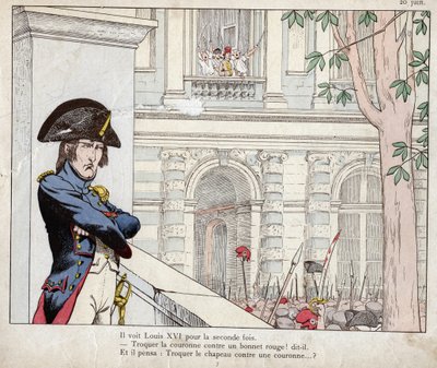Er sah Ludwig XVI. zum zweiten Mal (Invasion der Tuilerien, 20. Juni) von pseudonym for Onfray de Breville Jacques Job