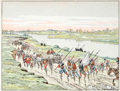 Illustration aus dem Buch „Le bon roy Henri“, illustriert von Jacques Marie Gaston Onfray de Breville dit JOB: Henri IV in Paris von pseudonym for Onfray de Breville Jacques Job
