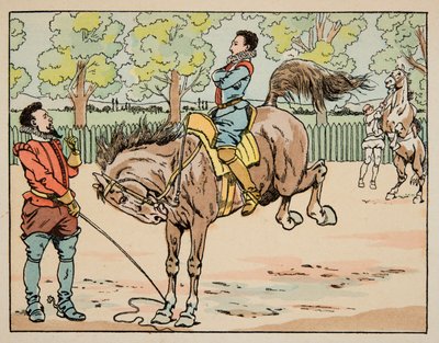 Illustration aus dem Buch „Le bon roy Henri“, illustriert von Jacques Marie Gaston Onfray de Breville dit JOB: Erziehung im 16. Jahrhundert von pseudonym for Onfray de Breville Jacques Job
