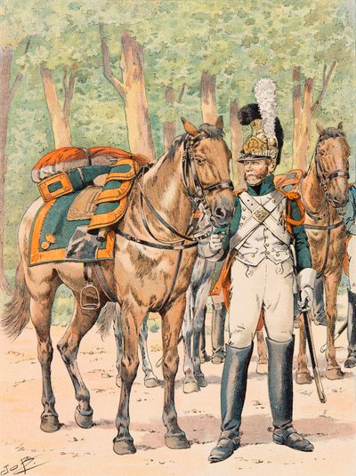 Uniformen der französischen Truppen zu allen Zeiten: Dragons de France (1814 - 1815) von pseudonym for Onfray de Breville Jacques Job