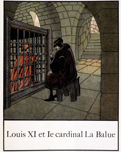 Ludwig XI. und Kardinal La Balue - in „Petite histoire de France“ von Jacques Bainville, ed. Mane von pseudonym for Onfray de Breville Jacques Job