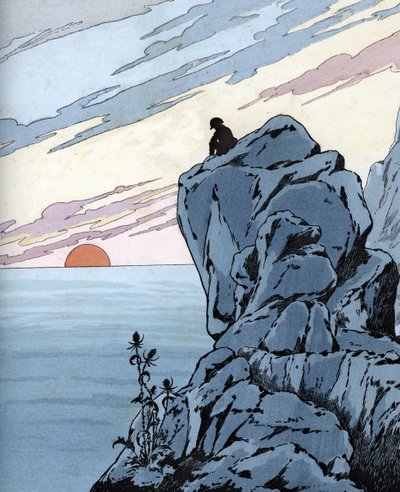 Napoleon I. im Exil auf St. Helena (1815) von pseudonym for Onfray de Breville Jacques Job