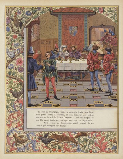 Der Herzog von Burgund veranstaltet ein prächtiges Fest für Louis, Dauphin von Frankreich von pseudonym for Onfray de Breville Jacques Job