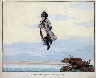 Der Tod Napoleons, 5. Mai 1821 - Lithographie von Job (Jacques Onfroy de Breville) aus „Le Grand Napoleon des Petites Enfants“ 1893 von pseudonym for Onfray de Breville Jacques Job