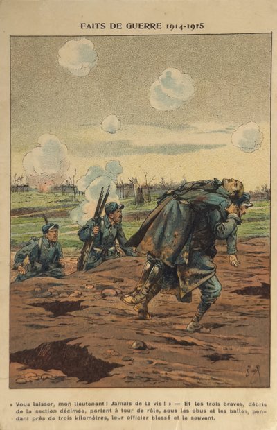 WW1: Den Chef retten (Illustration) von pseudonym for Onfray de Breville Jacques Job