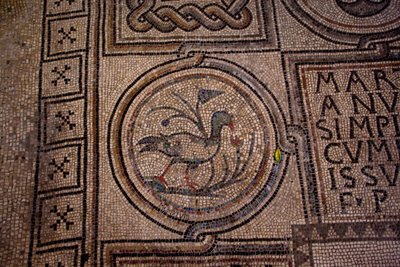 Detail des Bodendekors (Mosaik) von School Italian