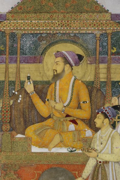 (Detail) aus Kaiser Shah Jahan auf dem Pfauenthron, 1640 von son of Aqa Riza Abid