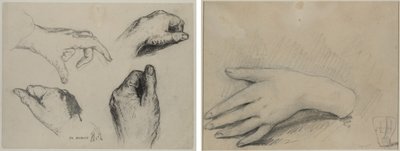 Studie von Händen (recto); Studie einer Frauenhand (verso) von studio of A. W. A. Plâté Studio (Ceylonese)