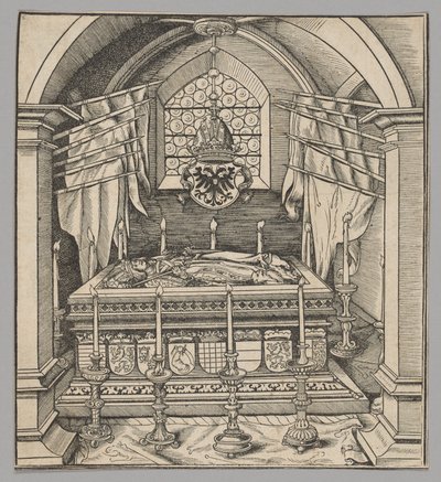 Gruftblatt, Tafel 24 aus Historische Szenen aus dem Leben von Kaiser Maximilian I. vom Triumphbogen von the Elder Hans Burgkmair