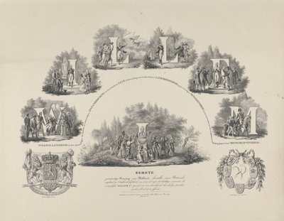 Allegorie auf die Tugenden von König Wilhelm I., 1831 von van der Meulen
