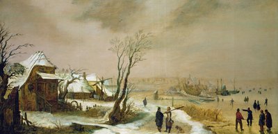 Winterlandschaft, um 1611-46 (Gemälde) von Adam van Breen