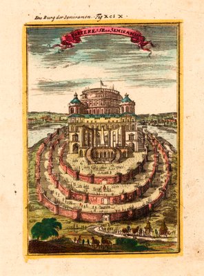Die Festung und die hängenden Gärten der legendären Königin Semiramis