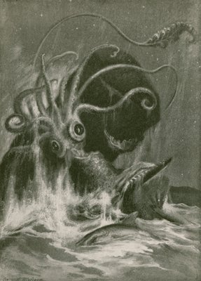 Kraken Gegen Pottwal Von Arthur Twidle