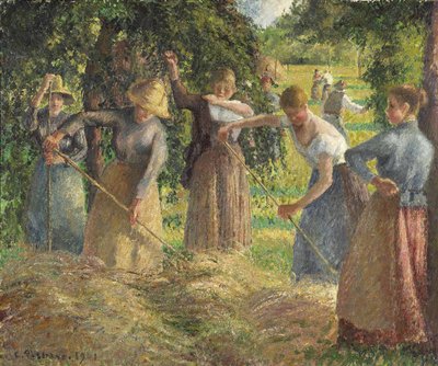 Heu Ernte bei Éragny von Camille Jacob Pissarro
