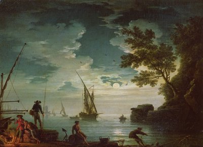 Seascape, Mondschein, 1772 von Claude Joseph Vernet