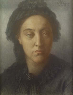 Christina Rossetti 1877 Farbige Kreide Auf Papier 389858