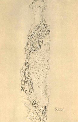 Dame Mit Facher Von Gustav Klimt Als Kunstdruck