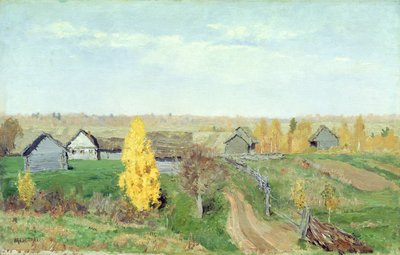 Goldener Herbst im Dorf, 1889 von Isaak Ilyich Levitan