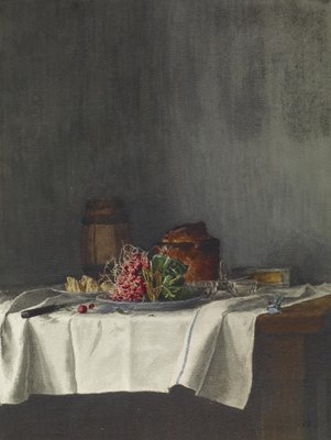 Stillleben Mit Radieschen Und Pastete 1864 Feder Und 121860