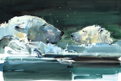 Nase Zu Nase 2016 Aquarell Auf Papier 382827