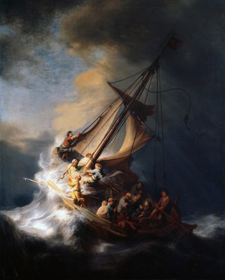 Christus im Sturm am See von Galiläa, 1633 von Rembrandt van Rijn