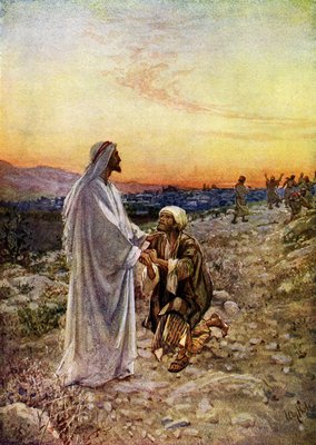 Jesus heilt Leprakranke in Samaria - Bibel, Neues Testament von William Brassey Hole